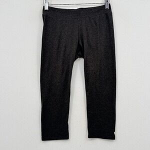 Pact Organic Cropped Leggings Women XS Gray Heathered Capri Athleisure Gorpcore